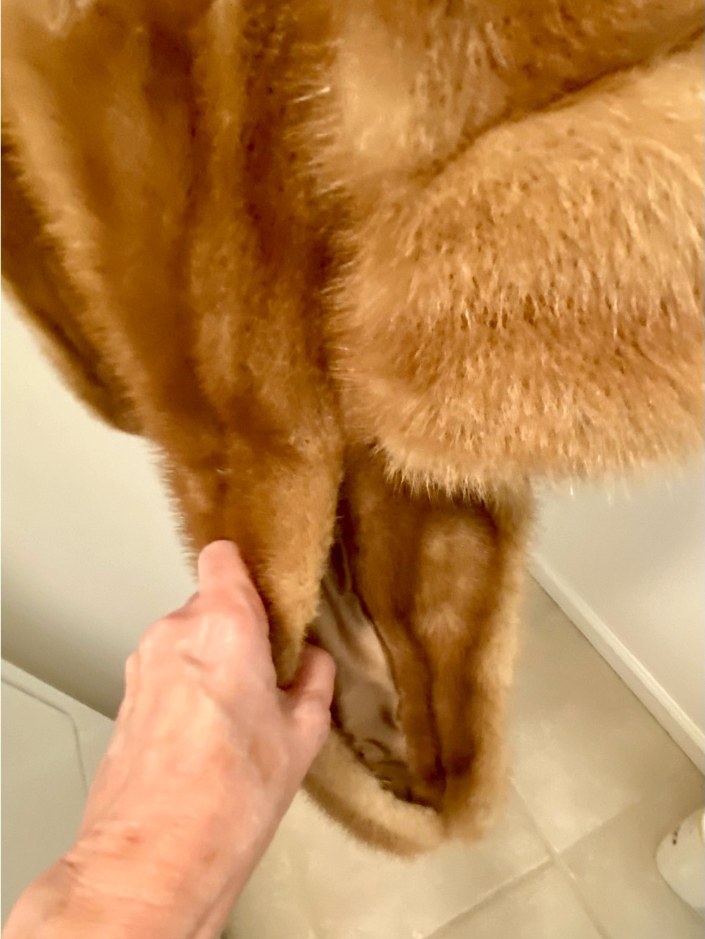 Vintage Genuine Mink Fur Stole Shawl Cape – Honey Blonde / Pastel Brown EUC - Picture 3 of 8